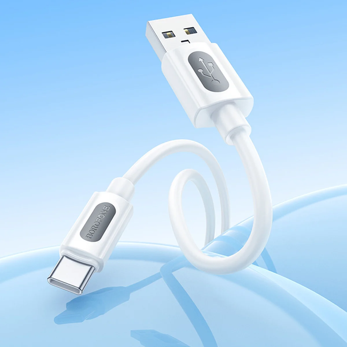 Дата кабель Borofone BX114 Structure USB to Type-C 3A (1m) White