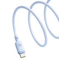 Дата кабель Baseus Silky Series OS Fast Charging Type-C to Type-C 100W (1m) (P10377704) Galaxy Blue
