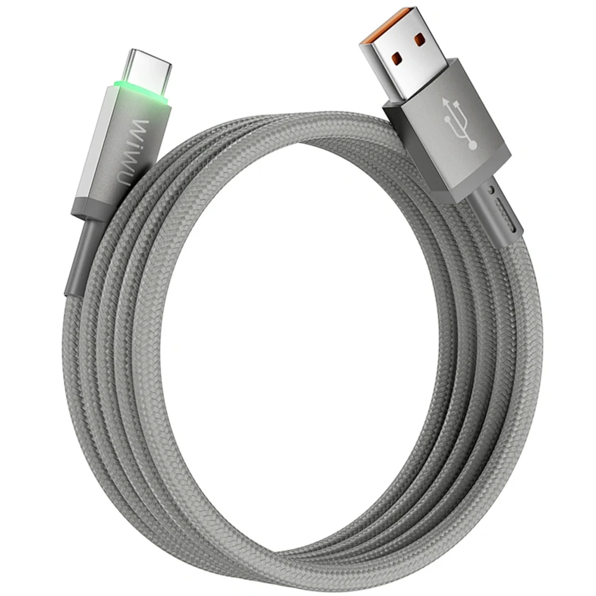Дата кабель WIWU C082 Maglink USB to Type-C 60W (1m) Grey