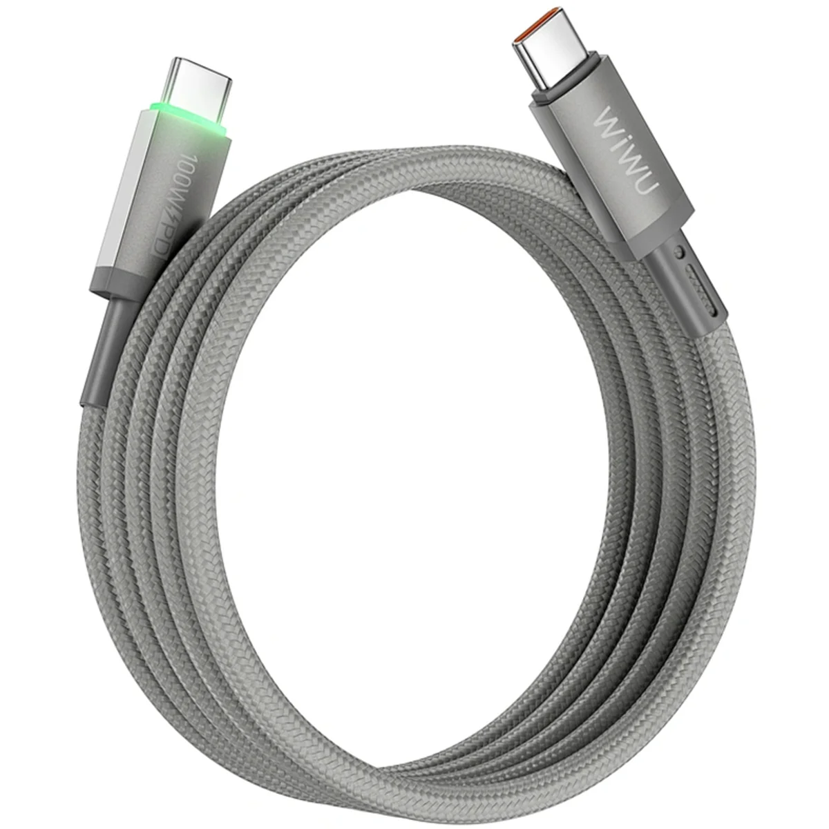Дата кабель WIWU C084 Maglink Type-C to Type-C 100W (1m) Grey
