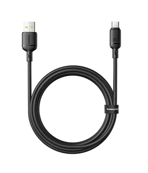 Дата кабель Baseus Silky Series OS Fast Charging USB to Type-C 100W (1m) (P10377703) Cluster Black