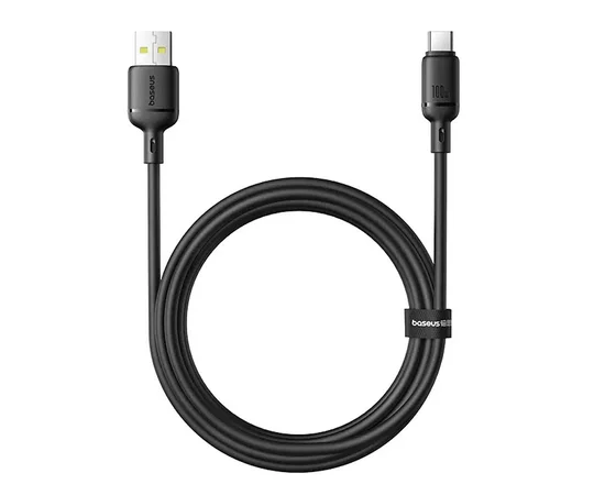 Дата кабель Baseus Silky Series OS Fast Charging USB to Type-C 100W (1m) (P10377703) Cluster Black