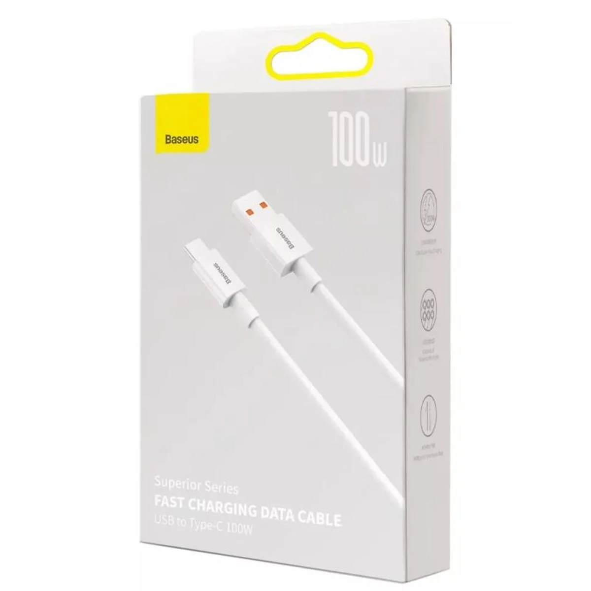 Дата кабель Baseus Superior Series Fast Charging USB to Type-C 100W (1.5m) (P10320102214) Moon White