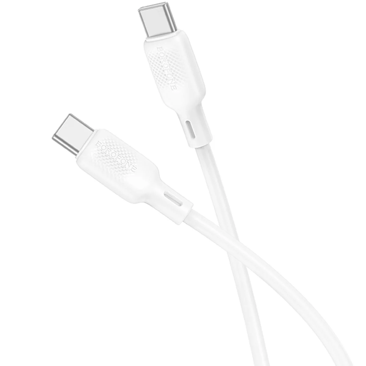 Дата кабель Borofone BX113 Lenny Type-C to Type-C 60W (1m) White