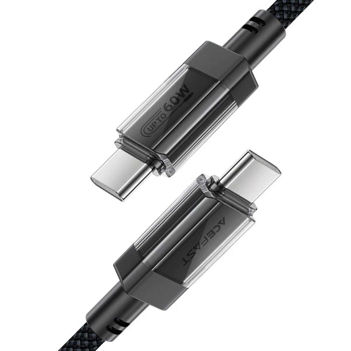 Дата кабель Acefast C12-03 Type-C to Type-C 60W (1.2m) Black