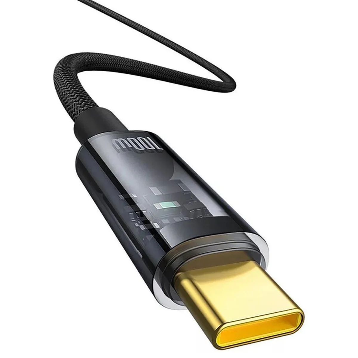 Дата кабель Baseus Explorer with Auto Shutdown Type-C to Type-C 100W (1m) (P103197031) Cluster Black