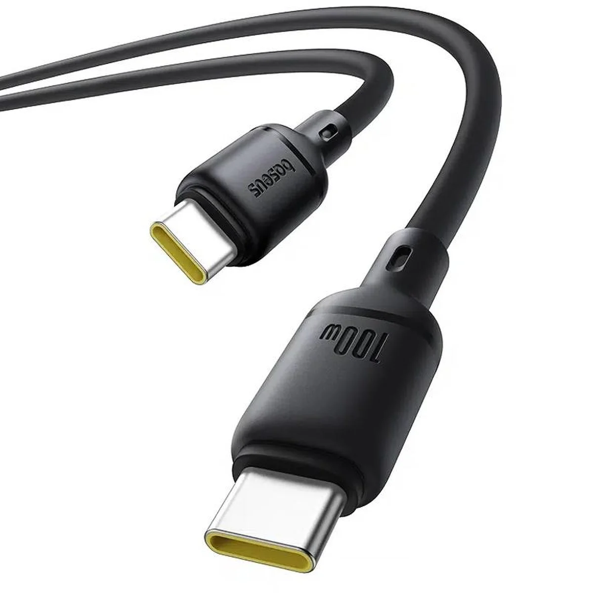 Дата кабель Baseus Silky Series OS Fast Charging Type-C to Type-C 100W (1m) (P10377704) Cluster Black