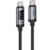 Дата кабель Hoco U148 Lord with display Type-C to Type-C 100W (1.2m) Black