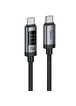 Дата кабель Hoco U148 Lord with display Type-C to Type-C 100W (1.2m) Black