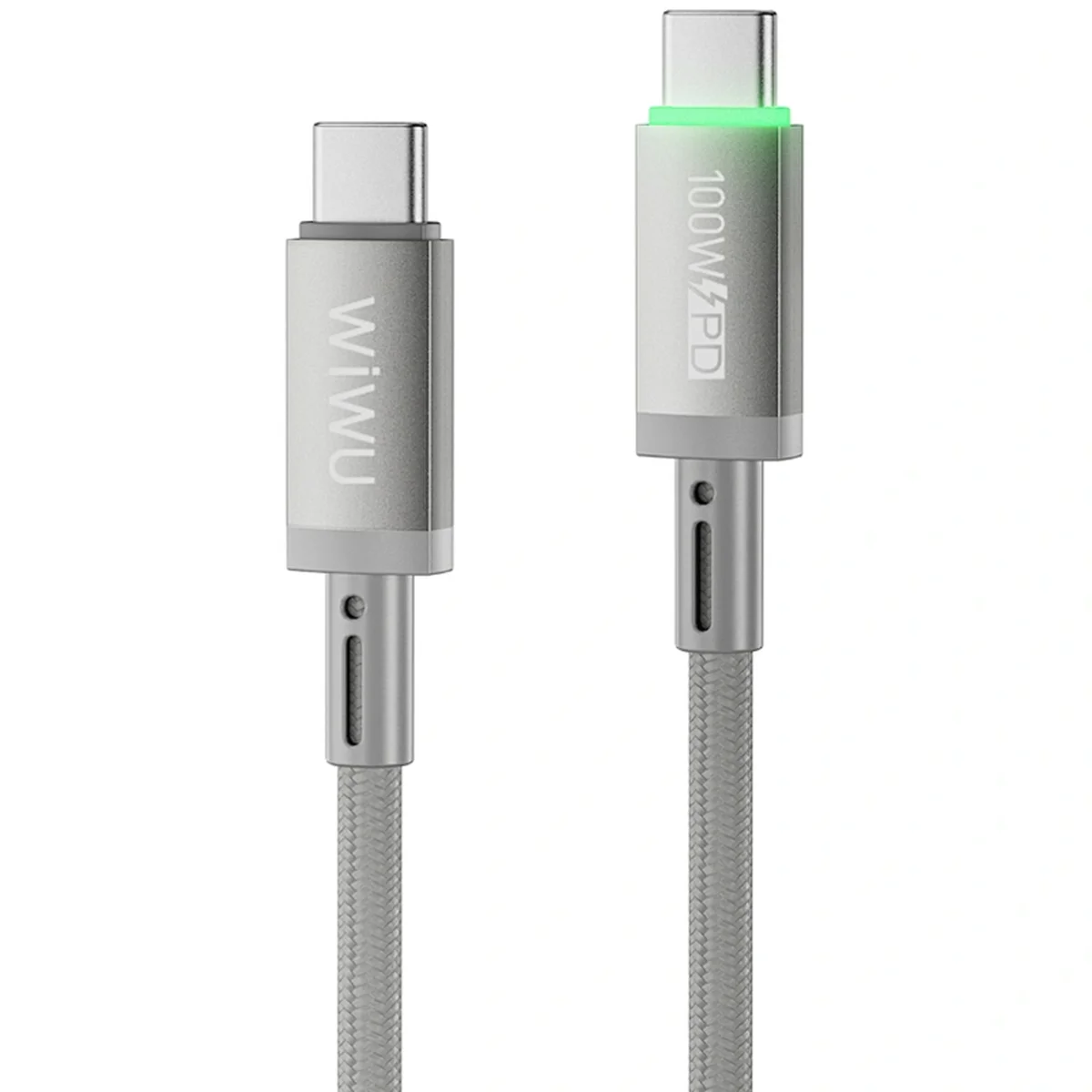Дата кабель WIWU C084 Maglink Type-C to Type-C 100W (1m) Grey