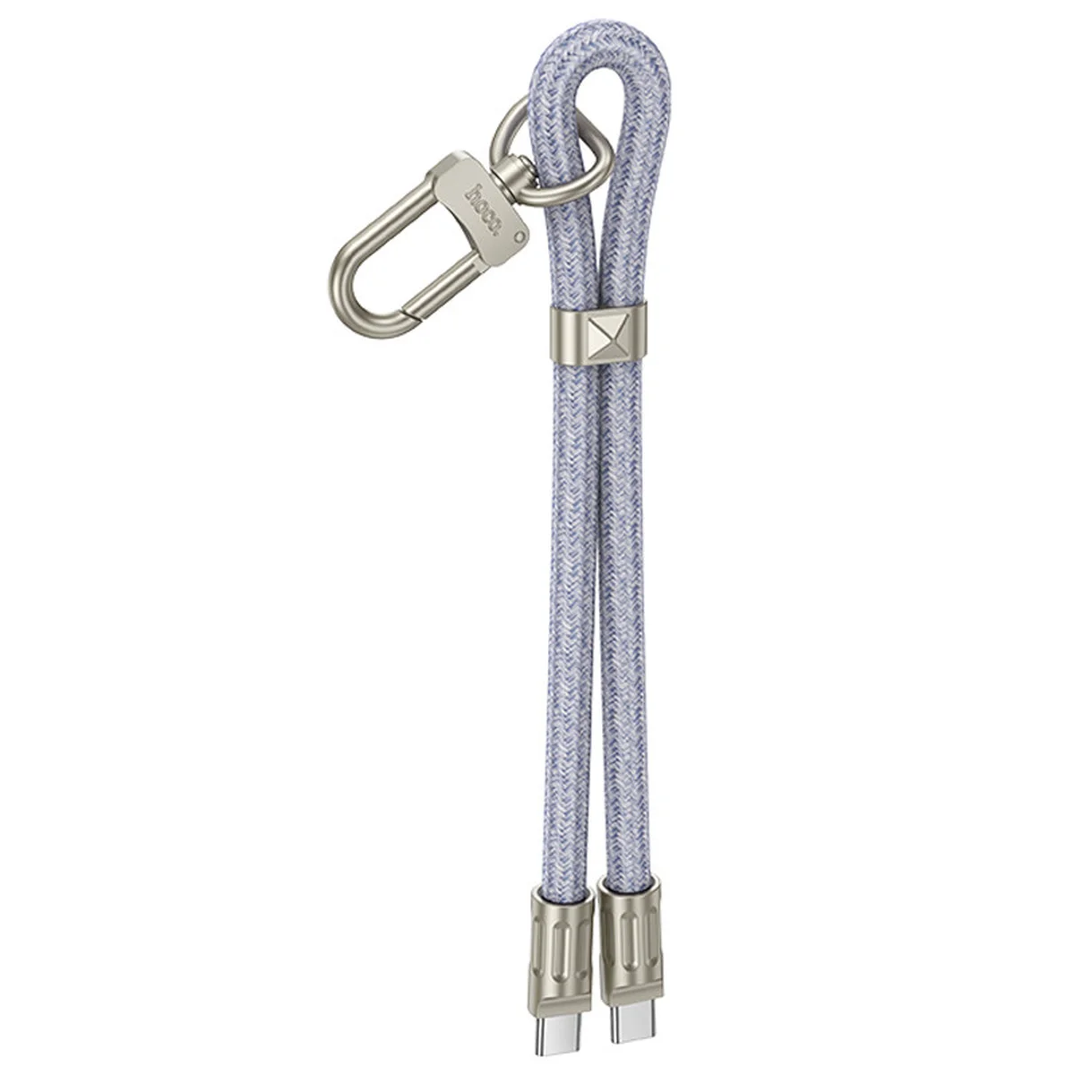 Дата кабель-шнурок Hoco GH5 Elegant Type-C to Type-C (0.21m) Denim Blue