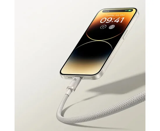 Дата кабель Baseus Titanium Alloy Fast Charging Type-C to Lightning 20W (1m) (P10378101) Galaxy Titanium Gold