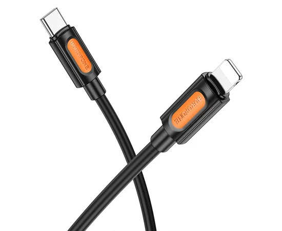 Дата кабель Borofone BX114 Structure Type-C to Lightning 27W (1m) Black