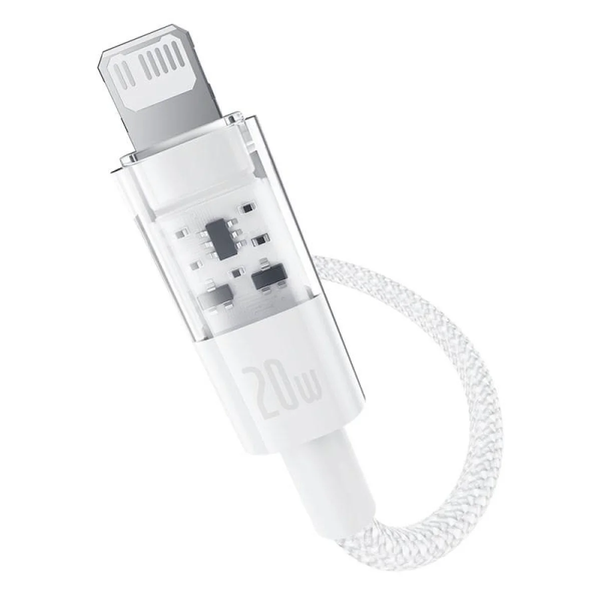 Дата кабель Baseus Gem Fast Charging Type-C to Lightning 20W (2m) (P10373001211-01) Moon White
