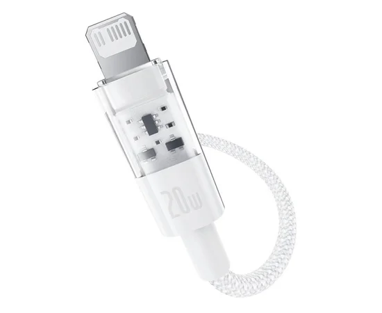 Дата кабель Baseus Gem Fast Charging Type-C to Lightning 20W (2m) (P10373001211-01) Moon White