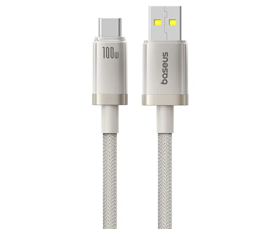 Дата кабель Baseus Titanium Alloy Fast Charging USB to Type-C 100W (1m) (P10378102) Galaxy Titanium Gold