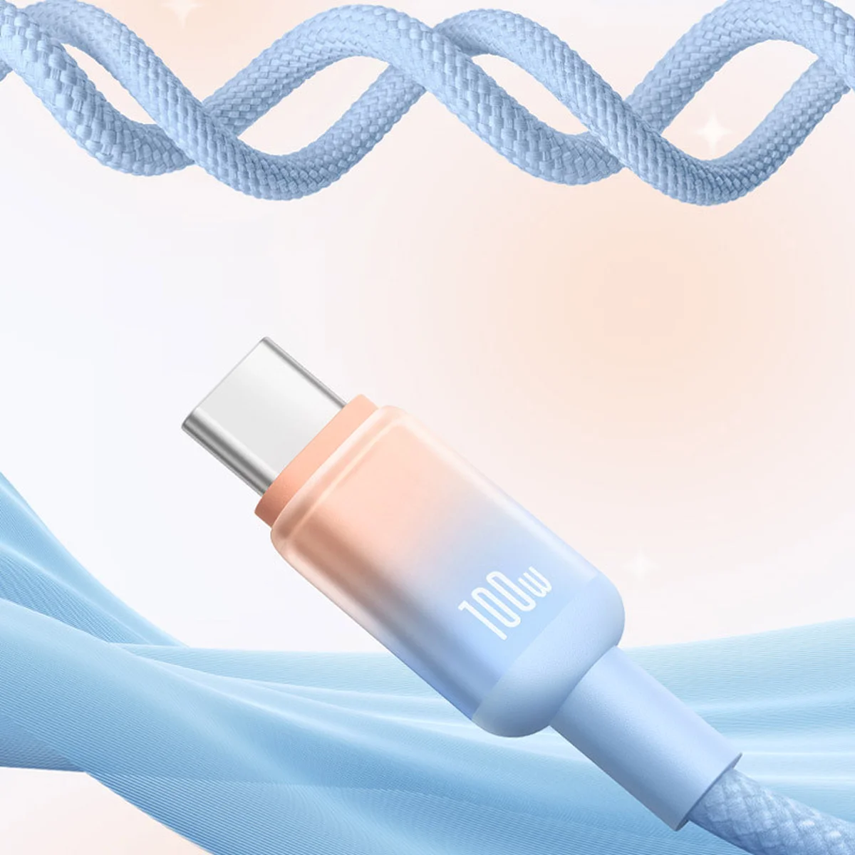 Дата кабель Baseus Discolor Series Fast Charging USB to Type-C 100W (1m) (P10374903) Galaxy Blue