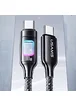 Дата кабель Usams US-SJ750 With Colorful Light TC Ser. Type-C to Type-C 100W (1.2m) Tarnish