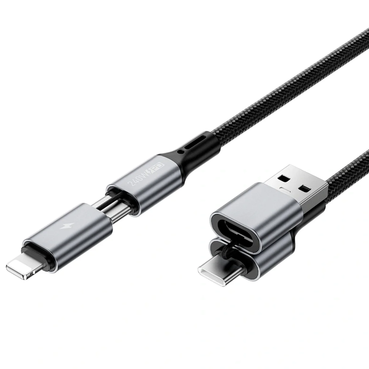 Дата кабель WIWU C077 Cyberlink Type-C to Lightning 27W (1m) Silver