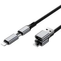 Дата кабель WIWU C077 Cyberlink Type-C to Lightning 27W (1m) Silver