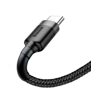 Дата кабель Baseus Cafule USB to Type-C Cable 3A (0.5m) (CATKLF-A) Серый / Черный