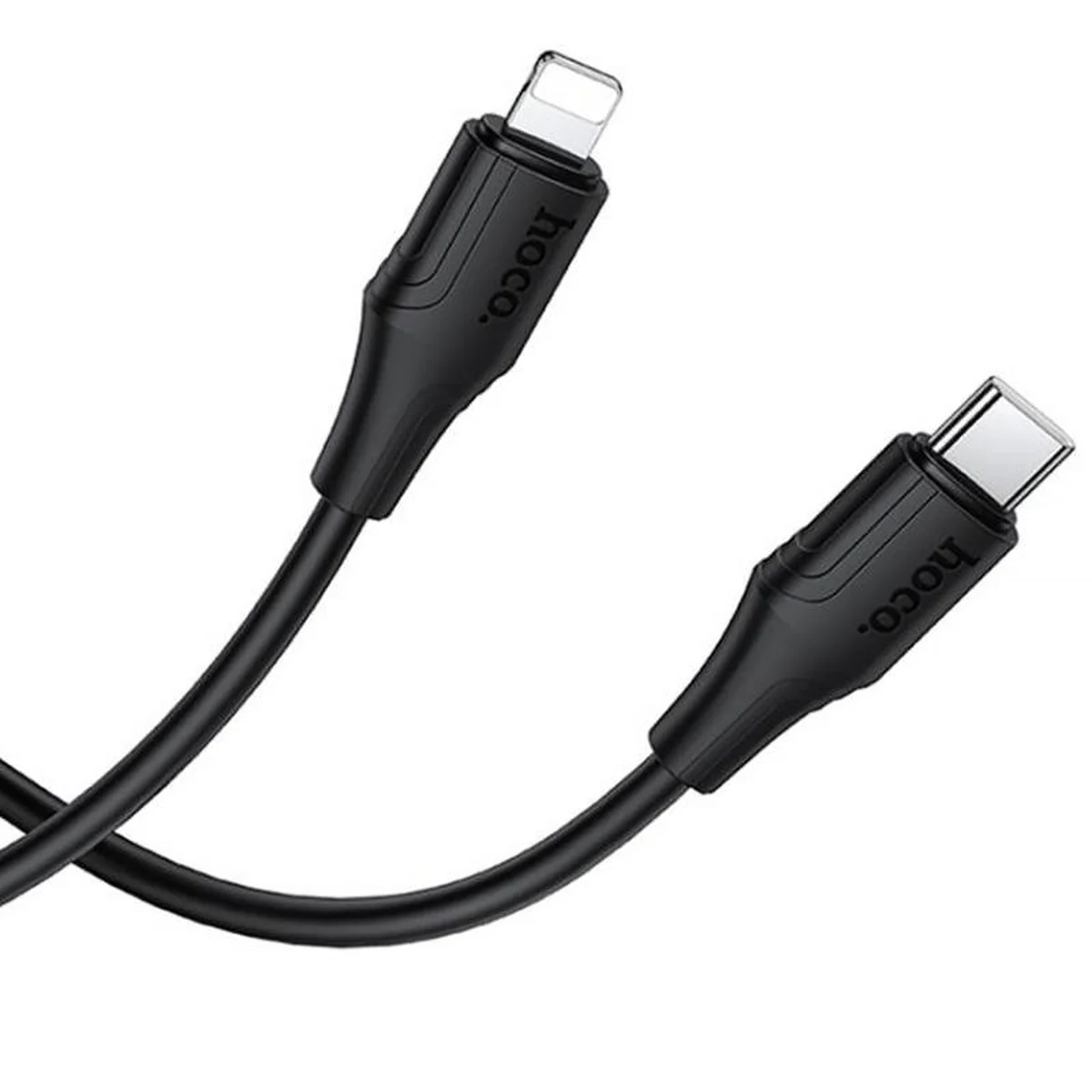 Дата кабель Hoco X124 Bien silicone Type-C to Lightning 27W (1m) Black