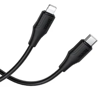 Дата кабель Hoco X124 Bien silicone Type-C to Lightning 27W (1m) Black