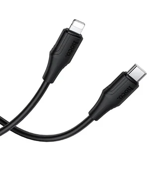 Дата кабель Hoco X124 Bien silicone Type-C to Lightning 27W (1m) Black