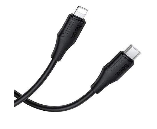 Дата кабель Hoco X124 Bien silicone Type-C to Lightning 27W (1m) Black