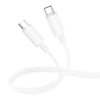 Дата кабель Borofone BX112 Lemon Type-C to Type-C 60W (1m) White