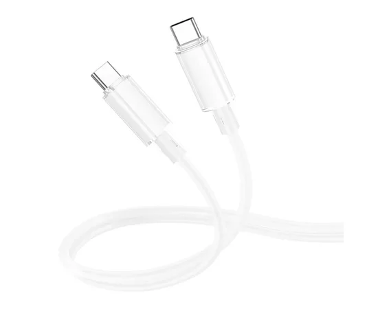 Дата кабель Borofone BX112 Lemon Type-C to Type-C 60W (1m) White