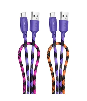 Дата кабель Hoco X116 Meridian USB to Type-C 3A (1m) Gradient Purple Mix