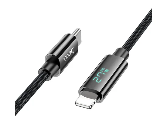 Дата кабель Hoco U125 Benefit 27W Type-C to Lightning (1.2m) Black