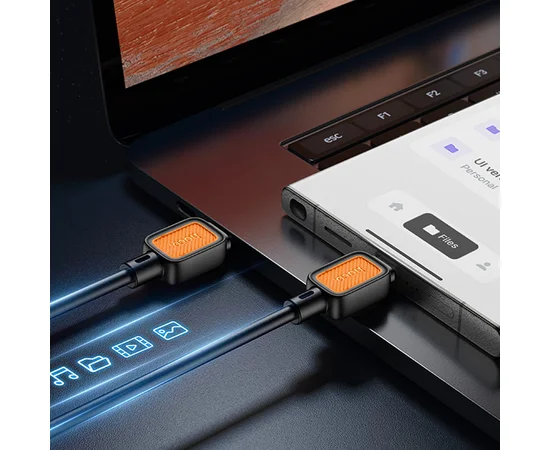 Дата кабель Hoco X108 Benefit 60W Type-C to Type-C (1m) Black