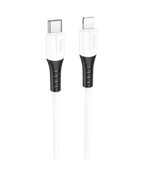 Дата кабель Hoco X82 Silicone Type-C to Lightning 20W (1m) White