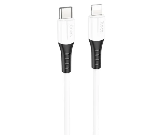Дата кабель Hoco X82 Silicone Type-C to Lightning 20W (1m) White