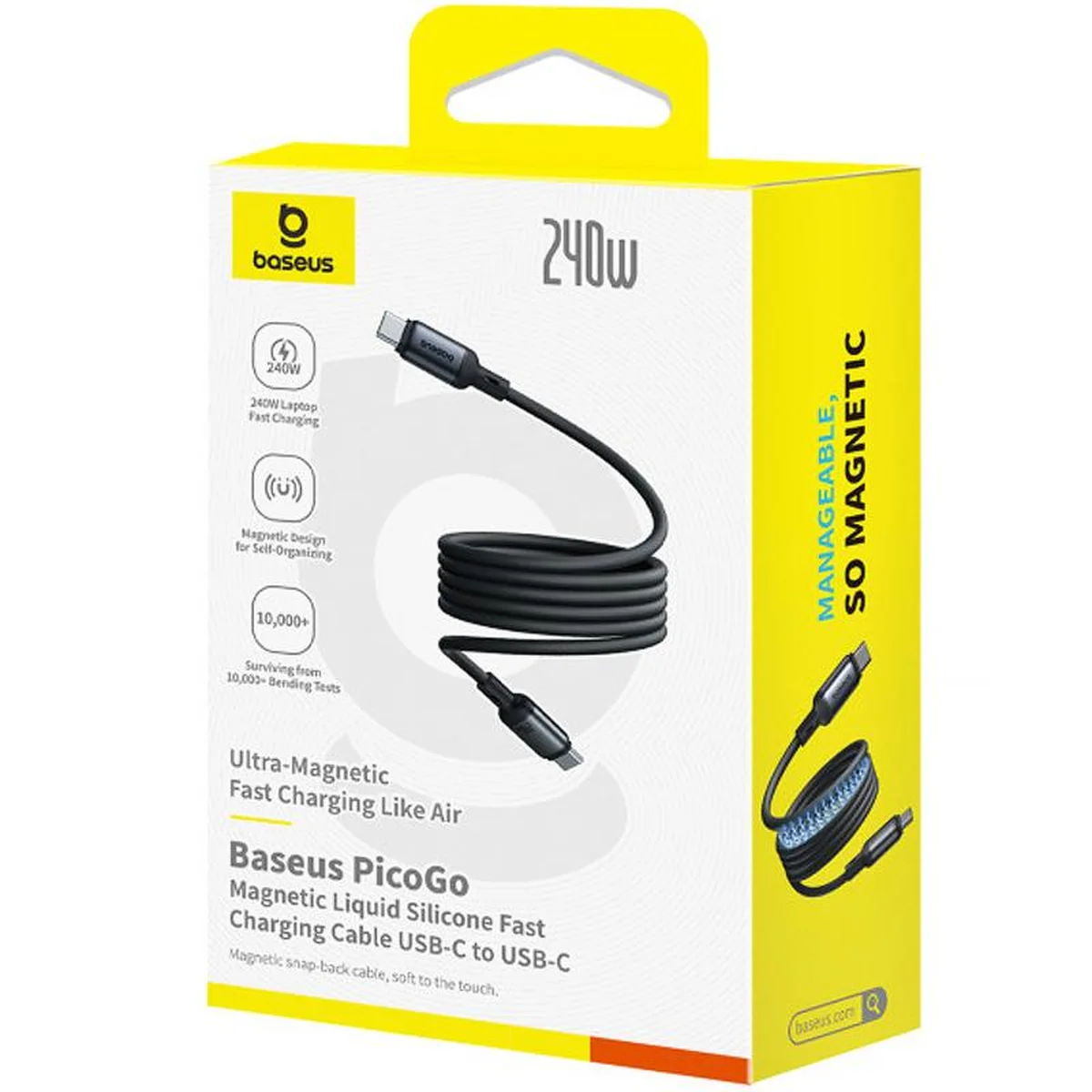 Дата кабель Baseus PicoGo Type-C to Type-C 240W (2m) (E04233) Cosmic Black