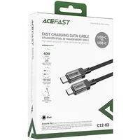 Дата кабель Acefast C12-03 Type-C to Type-C 60W (1.2m) Black