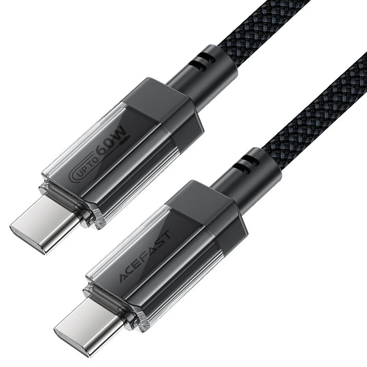 Дата кабель Acefast C12-03 Type-C to Type-C 60W (1.2m) Black
