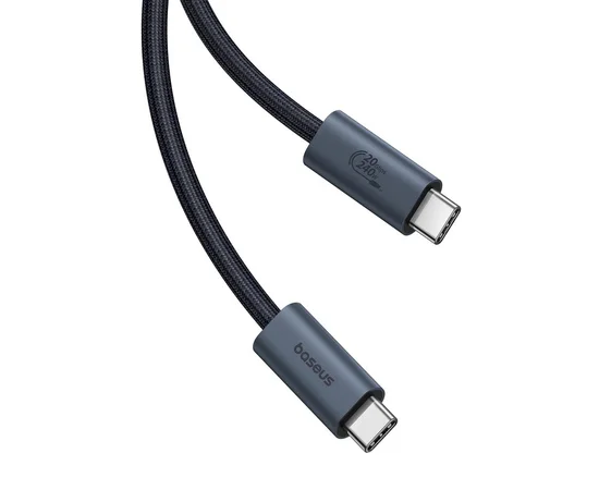 Дата кабель Baseus Flash 2 USB4 Full-Featured Type-C to Type-C 240W (1.8m) (P10311803112) Cluster Black
