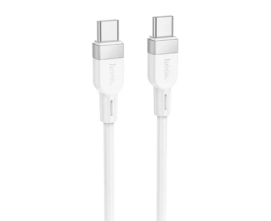 Дата кабель Hoco X109 Energy silicone Type-C to Type-C 60W (1m) White