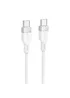 Дата кабель Hoco X109 Energy silicone Type-C to Type-C 60W (1m) White