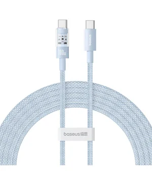 Дата кабель Baseus Gem Fast Charging Type-C to Type-C 100W (1m) (P10373000111) Galaxy Blue