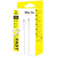 Дата кабель Baseus New Braided Type-C to Type-C 100W (1m) (E0426) Moon White