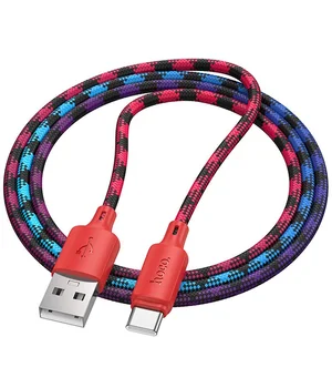 Дата кабель Hoco X116 Meridian USB to Type-C 3A (1m) Gradient Red Mix