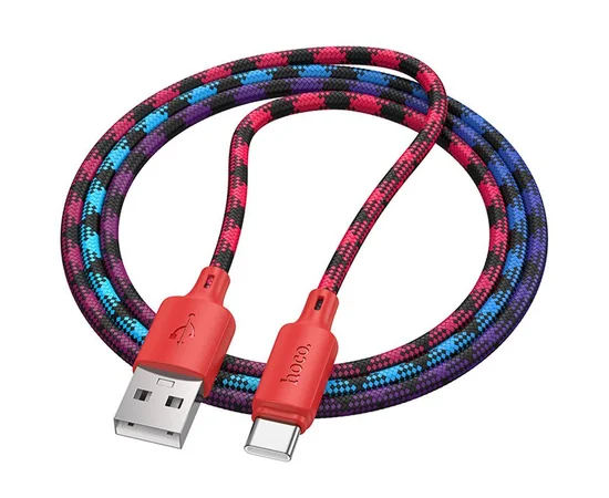Дата кабель Hoco X116 Meridian USB to Type-C 3A (1m) Gradient Red Mix