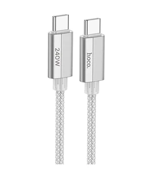 Дата кабель Hoco U134 Primero Type-C to Type-C 240W (1.8m) Gray
