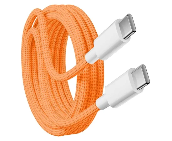 Дата кабель USB-C to USB-C FineWoven iP17 for Apple (AAA) (1m) (box) Orange