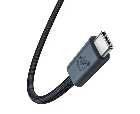 Дата кабель Baseus Flash 2 USB4 Full-Featured Type-C to Type-C 240W (1.8m) (P10311803112) Cluster Black