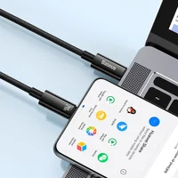 Дата кабель Baseus Tungsten Gold Type-C to Type-C Cable 240W (3m) (CAWJ040020) Black